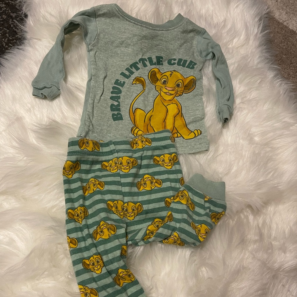 Brave little cub, lion, king Simba, pajamas